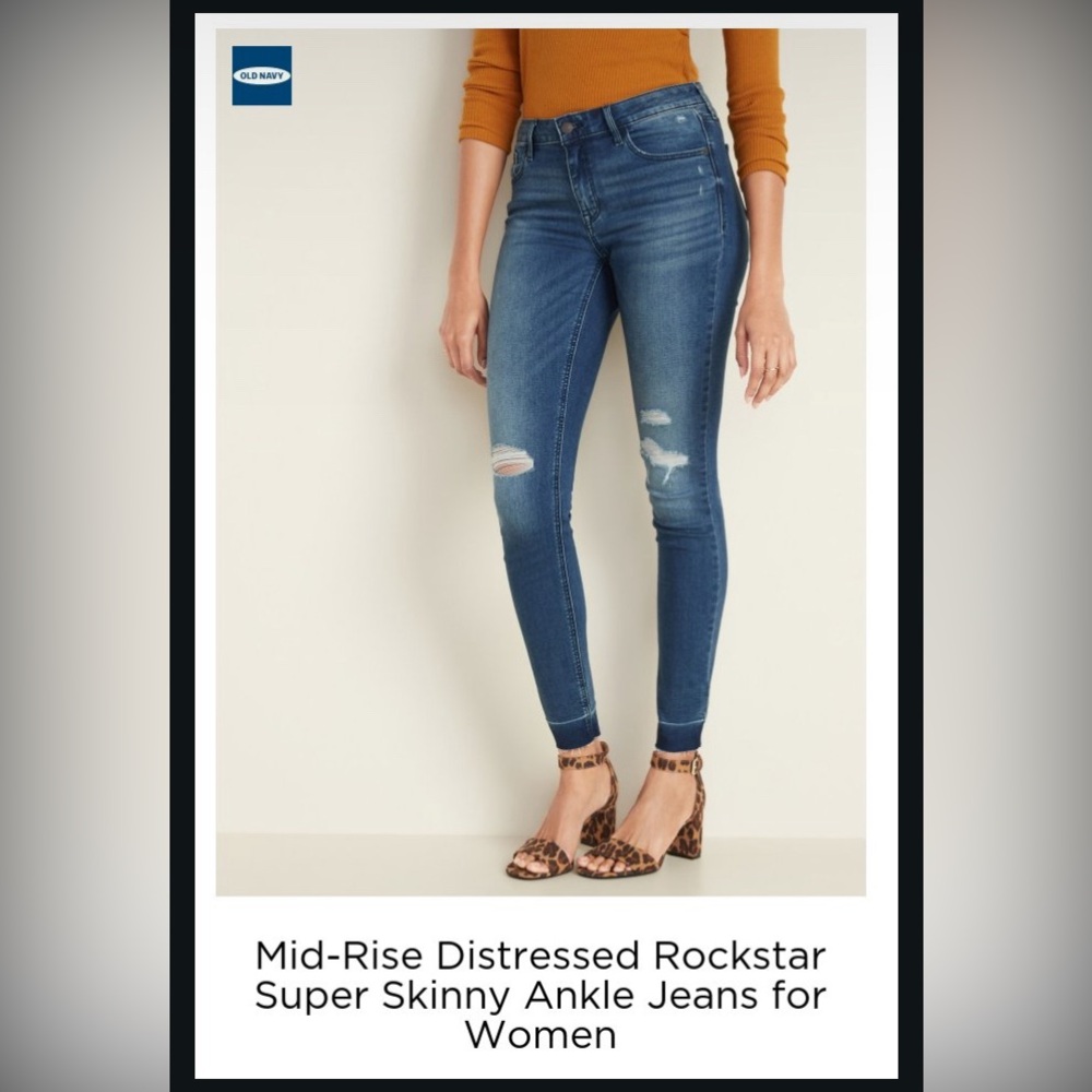 * NWOT Old Navy Mid Rise Skinny Jeans US 4